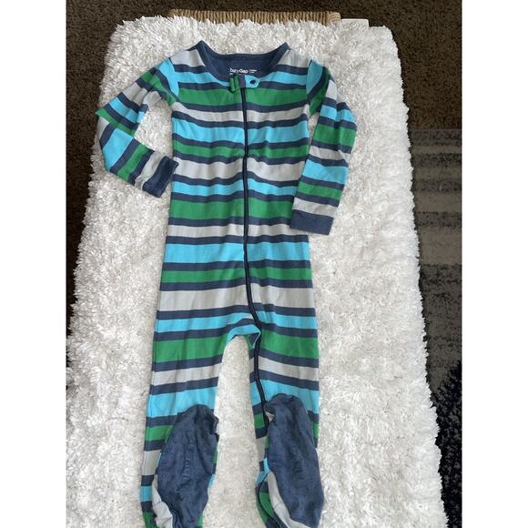 Baby Gap boys sz. 3T one piece zip footed pj. Cute, *nt flaw* - Picture 1 of 9